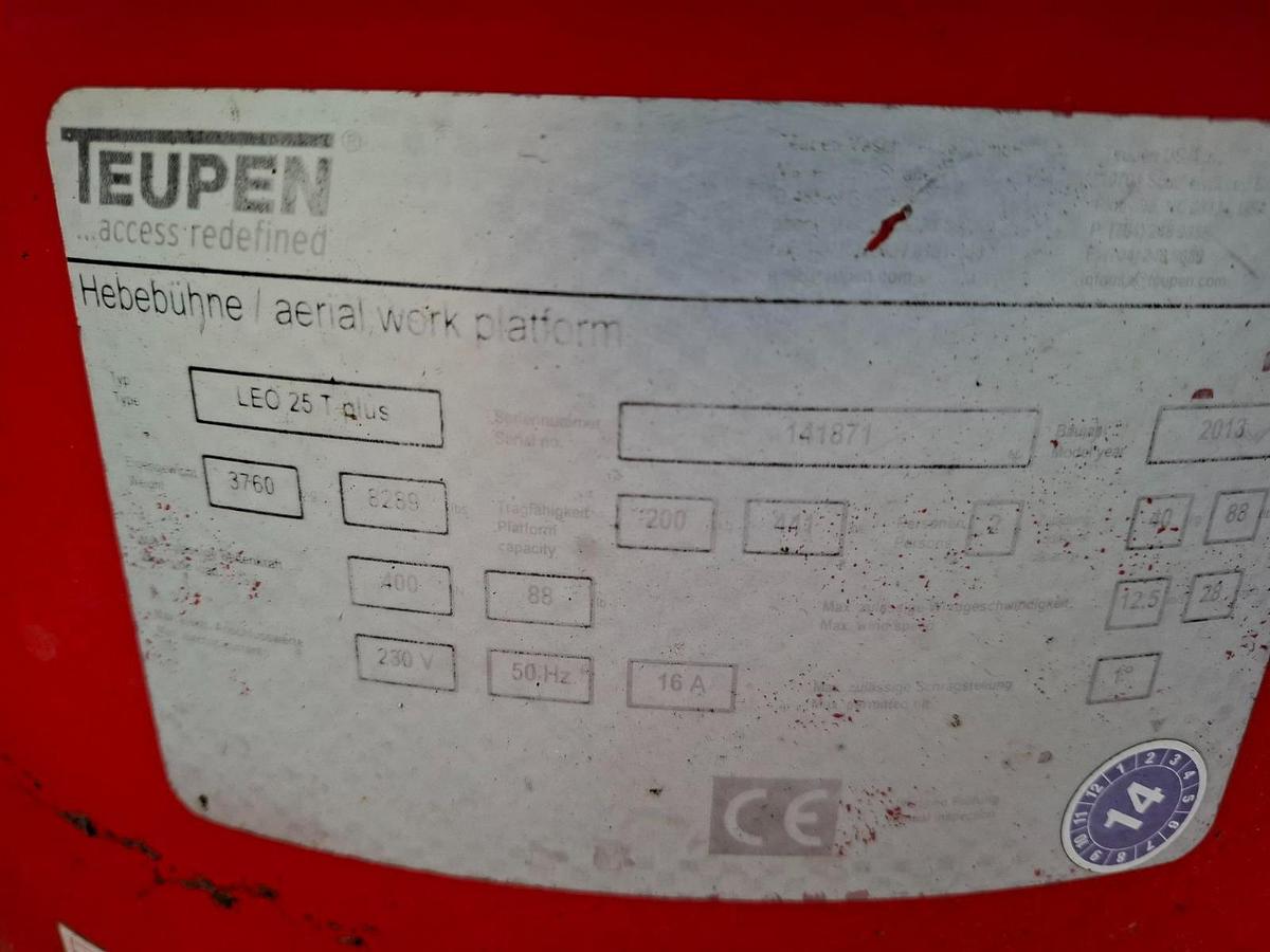Gebruikt 2013 Teupen LEO 25T Plus, Spin hoogwerker