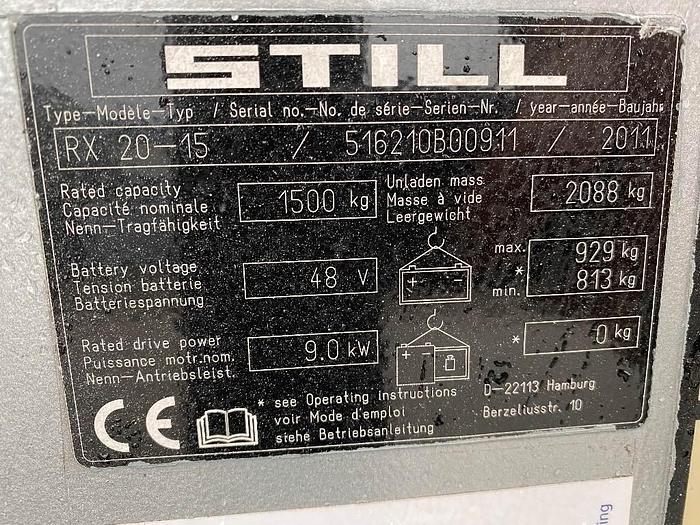 Gebruikt Still RX20-15, Heftruck 1500kg. Elektro
