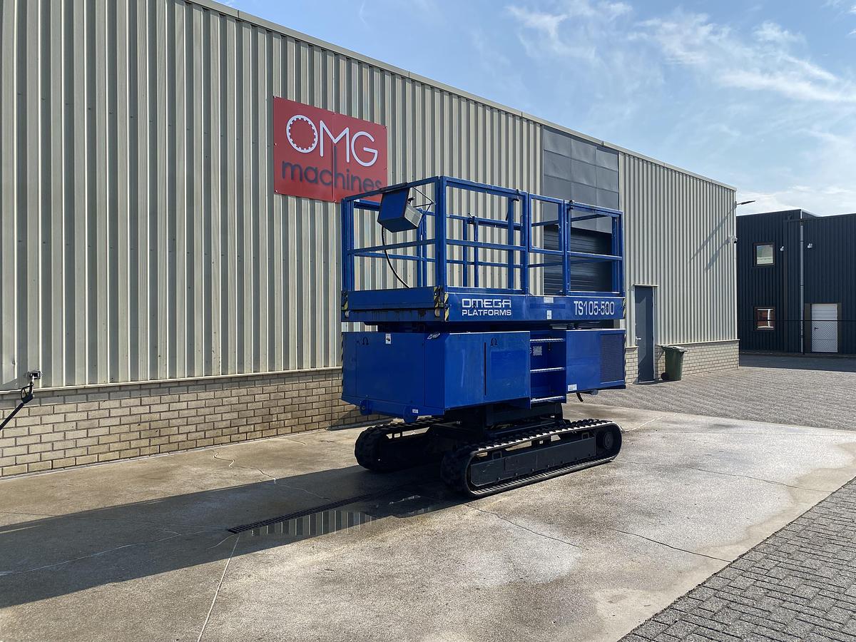 Gebruikt 2008 Omega Platforms TS105-500, Rups schaarhoogwerker