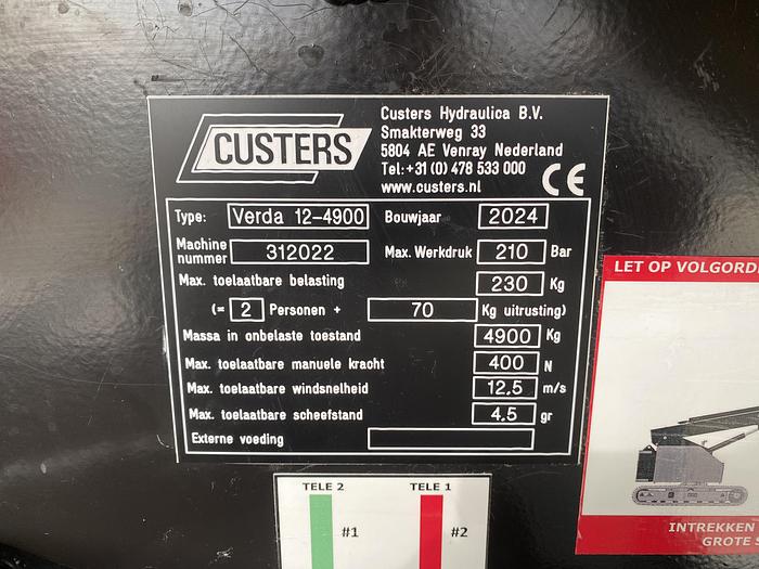 Gebruikt 2024 Custers Verda 12-4900, Rups hoogwerker - NEW-