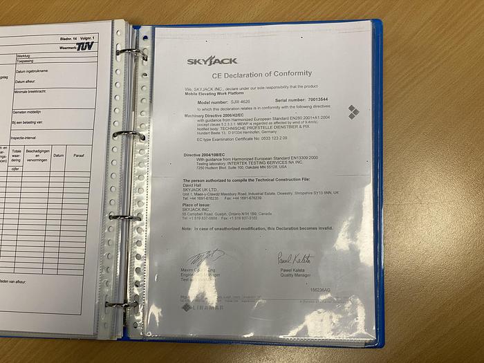 Gebruikt 2013 Skyjack SJ 4626, Schaar hoogwerker, 10 meter