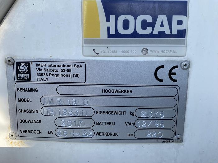 Gebruikt 2017 Imer IMR 19 D, Spin hoogwerker