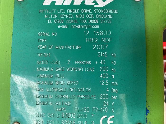 Gebruikt 2007  HR12 NDE, Hoogwerker, Diesel + Elektro