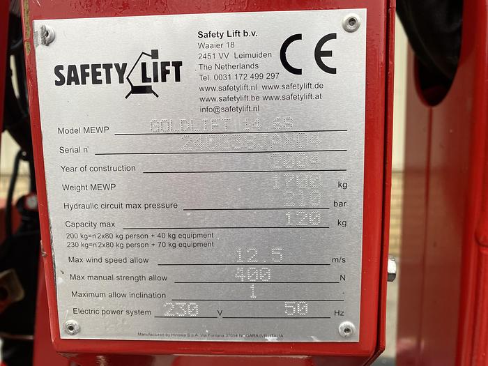 Gebruikt 2004 Hinowa Goldlift 14.68, Spin hoogwerker