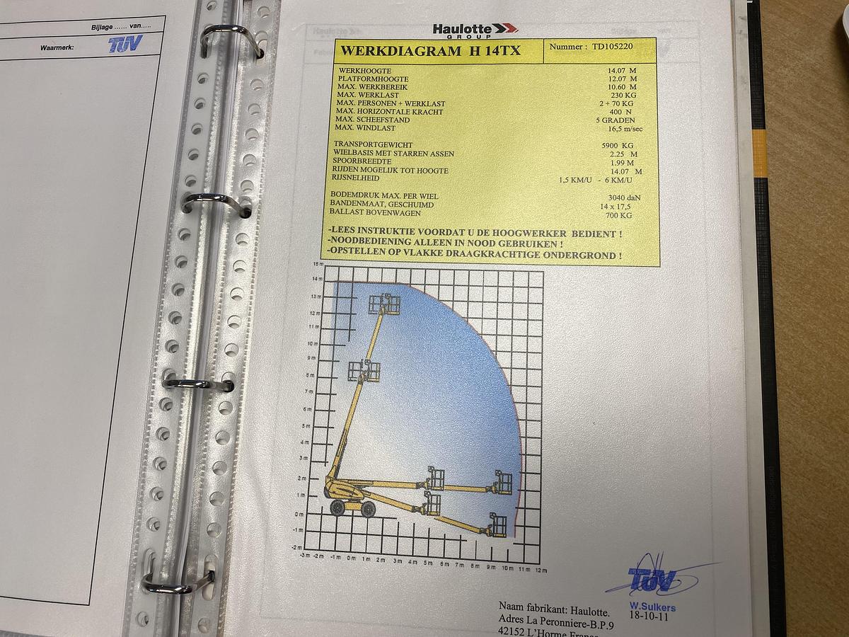 Gebruikt 2008 Haulotte H14TX, Hoogwerker, 14 meter