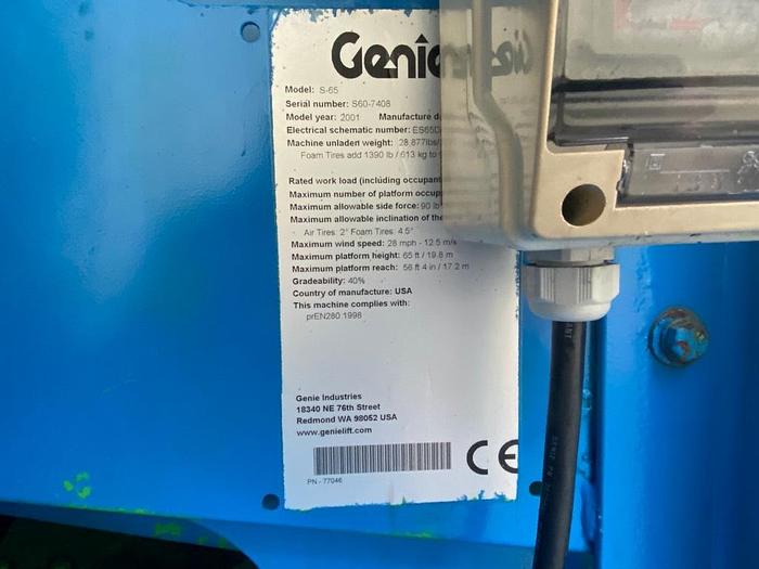 Gebruikt Genie S 65, Hoogwerker, 4x4, 22 meter