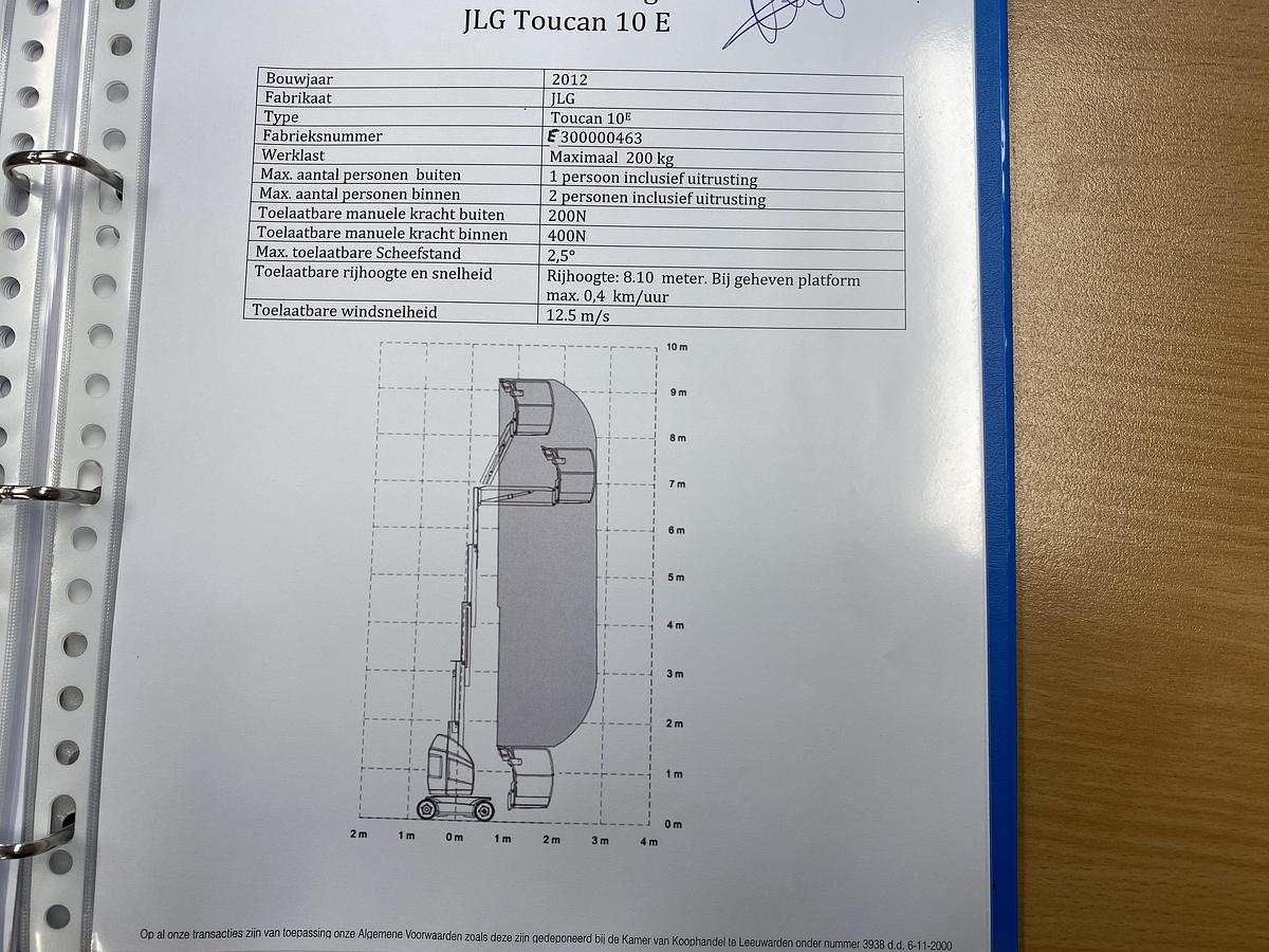 Gebruikt 2012 JLG Toucan 10E, Mast hoogwerker, 10meter