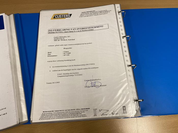 Gebruikt 2003 Custers R17EHS, Aanhangwagen hoogwerker, 17 meter