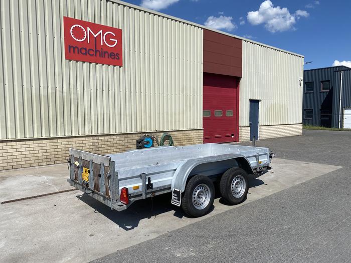 Gebruikt 2004 Humbaur Machinetransporter, Hydraulisch zakbaar, aanhangwagen