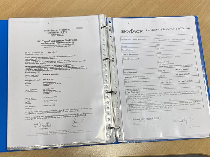 Gebruikt 2013 Skyjack SJ 4626, Schaar hoogwerker, 10 meter