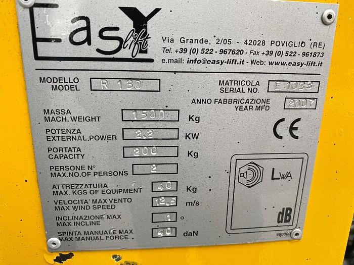 Gebruikt EasyLift R130, Spin hoogwerker, 13 meter