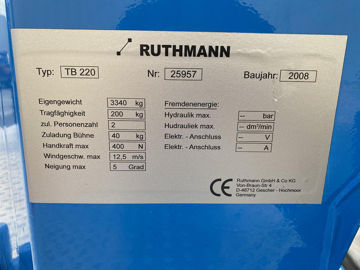 Gebruikt 2008 Ruthmann TB220, Auto hoogwerker, 22 meter