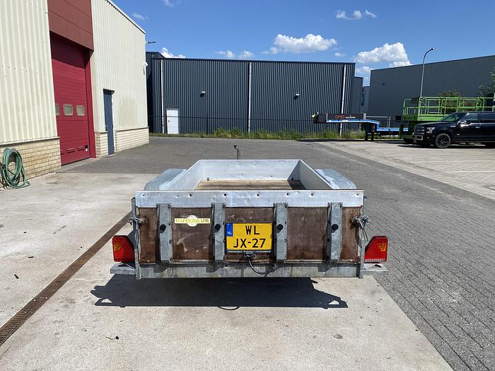 Gebruikt 2004 Humbaur Machinetransporter, Hydraulisch zakbaar, aanhangwagen