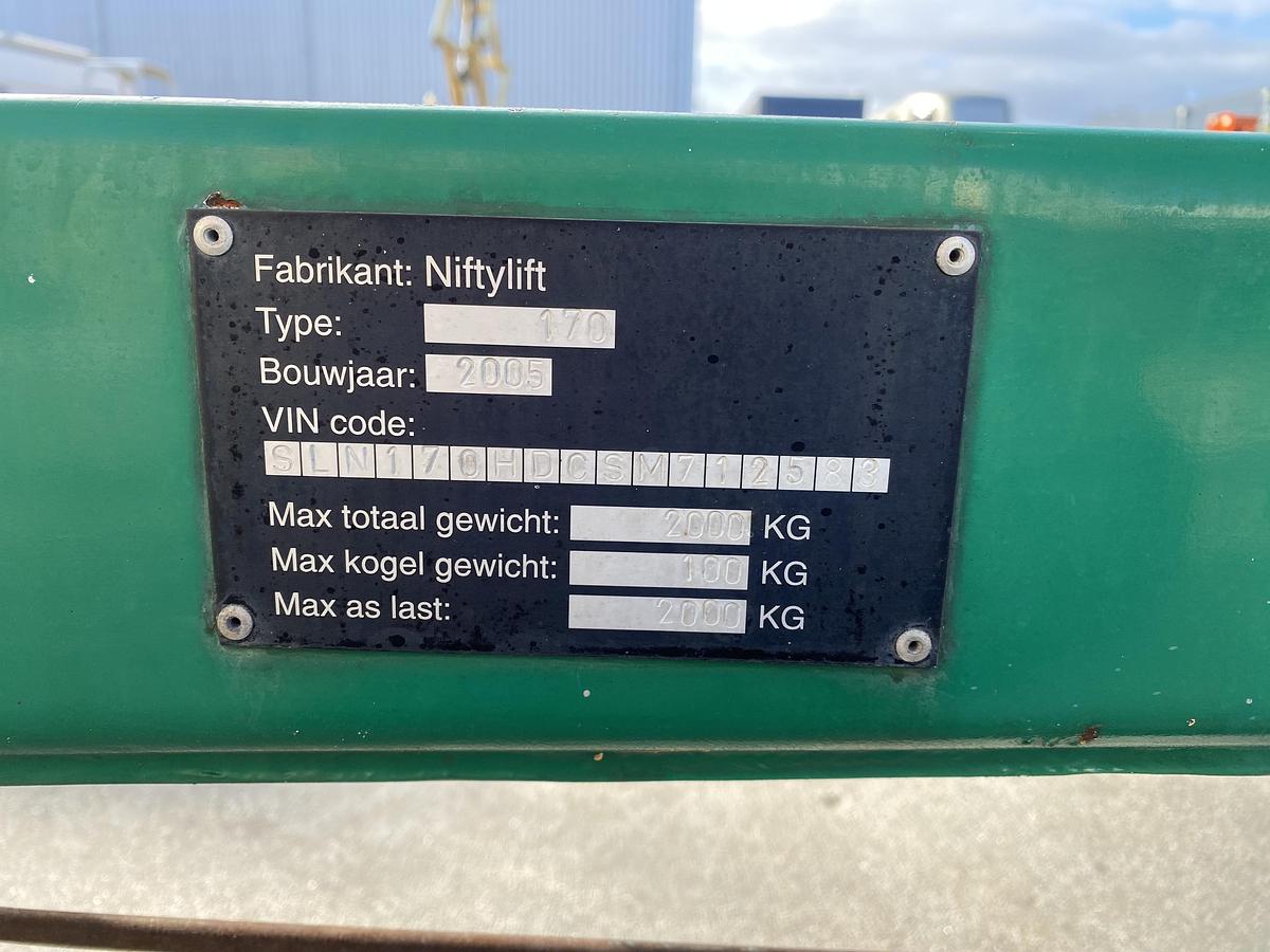 Gebruikt 2005 Niftylift 170 HE, Aanhanger hoogwerker, 17 meter