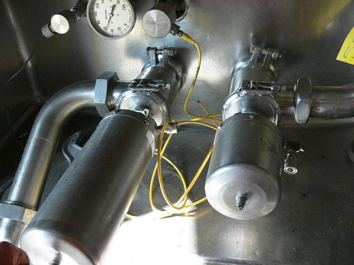 Used 40000 Gallon Stainless Steel Jacketed Tank w/ Agitator Spray Ball