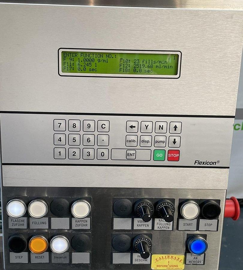 Used J 16959 D - Liquid Filler - Screw Capper for Vials FLEXICON FMB 100