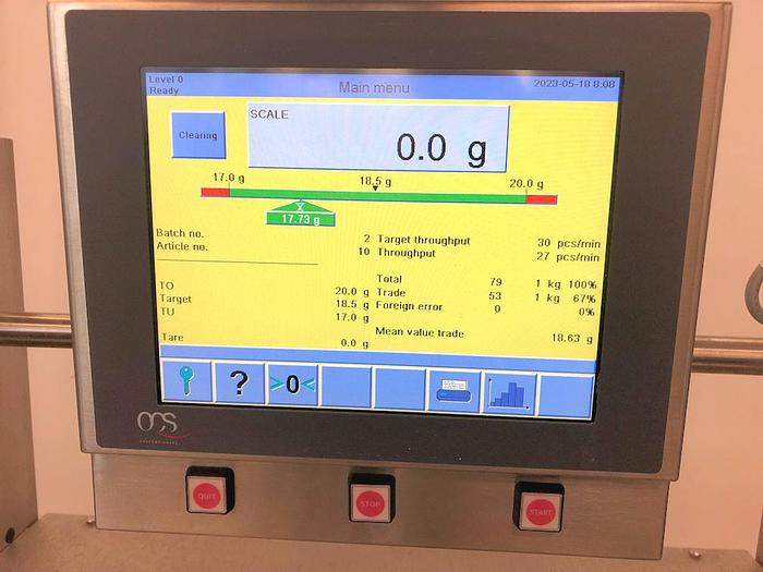Used R 15713 E - Checkweigher OCS HC-IS for Bottles/Vials