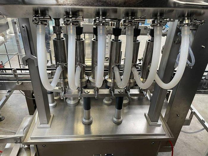 Used J 16159 D - Liquid Filling and Closing Line GRONINGER DFV 6000 - DECKERT AVR 200