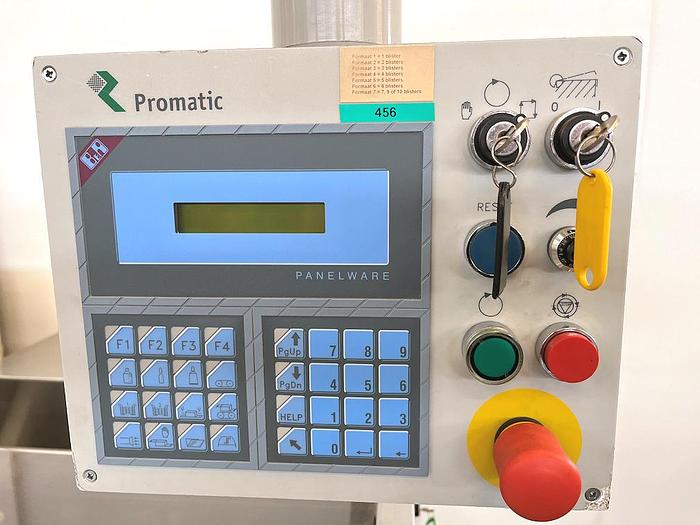 Used N 15587 E - Cartoner ROMACO PROMATIC AS 100 for Blisters
