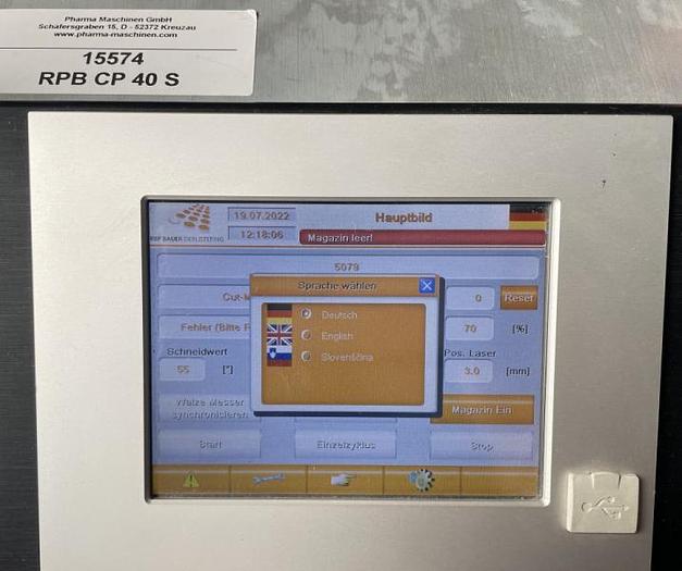 Used I 15574 D - Deblister BAUER CP 40 S