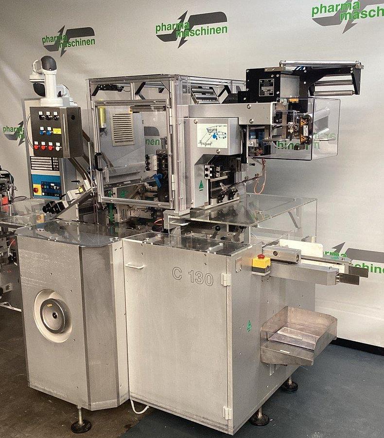 Used N 16606 D - Cartoner with blister feeder UHLMAN C 130