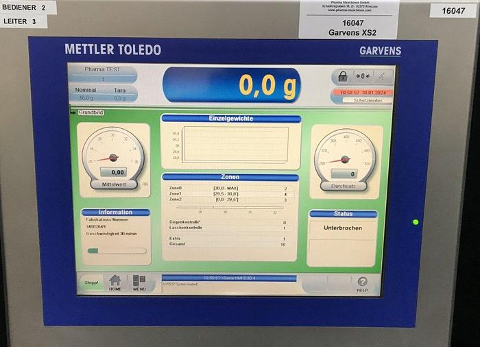 Used R 16047 D - METTLER TOLEDO GARVENS XS 2 Checkweigher up to 400 g