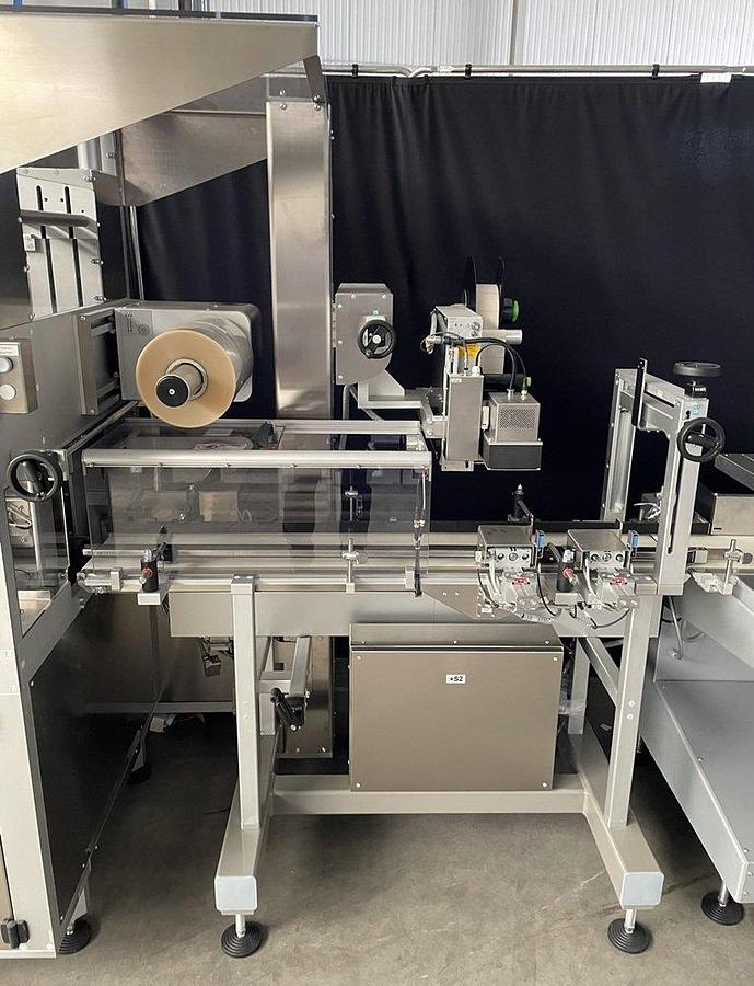 Used O 17302 D - full wrapping machine with PEWO-COLLECT grouping table PESTER PEWOFOLD 2