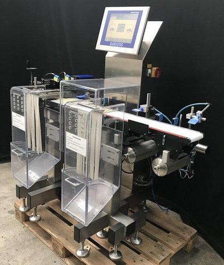 Used R 16037 D - Garvens Type S 2 Checkweigher with length measuring device Weighing range up to 300 g