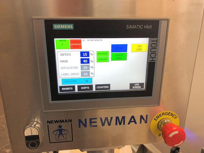 Used M 15714 E - Labeller NEWMAN S 150 for Cylindrical Objects