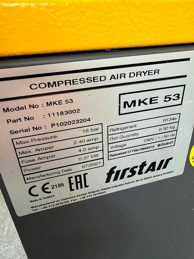 Used V 16377 E - Screw Compressor FIRSTAIR FAS 6-10 with Cylinder and Air Dryer