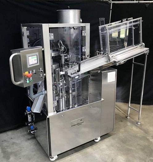 Used J 16082 D - Tube Filling and Closing Machine OBERMEYER TUFÜMA 55