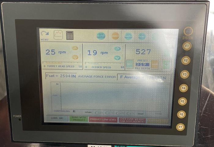 Used F 16386 D - Rotary Tablet Press 8 Stations RIVA Piccola D-C