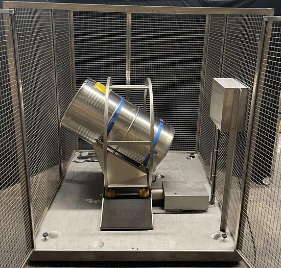 Used A 16559 D - Drum Blender with safety housing ENGELSMANN SA 1200 VA