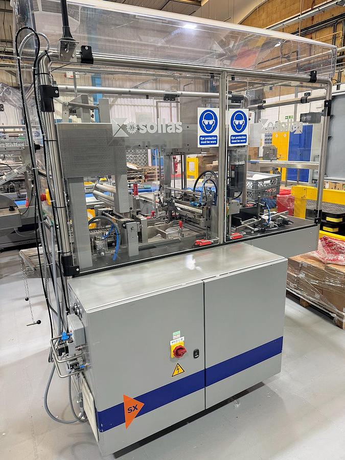 Used O 13001 E - Overwrapper SOLLAS SX80 with Carton Collator