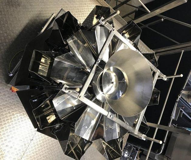 Used R 15834 D - Viking Masek Type E-250 Flow Wrap - Machine Type CM-B10 Multihead Weigher