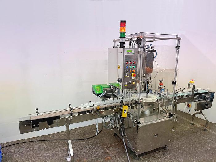 Used J 16178 E - Liquid Filler + Screw Capper WATSON MARLOW 520 DI / KING CS 60