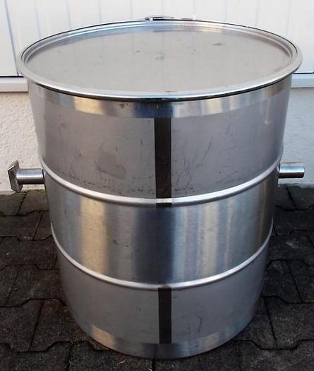 Used X 15307 D - Stainless Steel Drums MÜLLER with Lid 150 litres