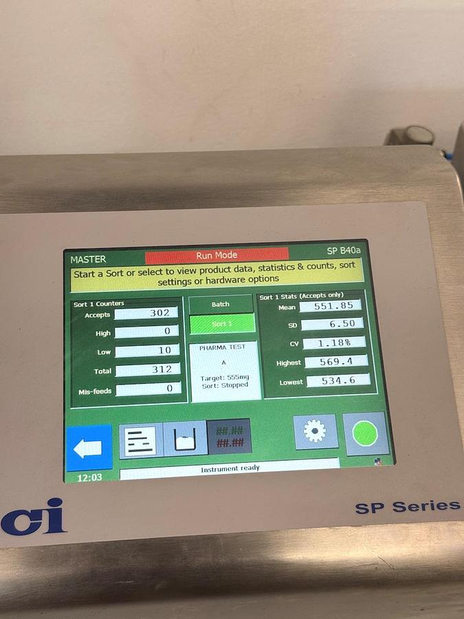 Used R 17026 E - Tablet / Capsule Weight Sorter/Sampler CI PRECISION SADE SP-B40