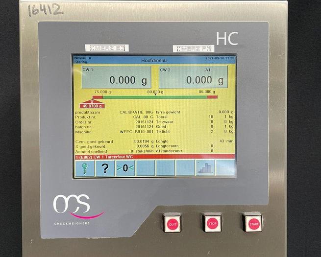Used R 16412 D - Checkweigher up to 100 g OCS HC