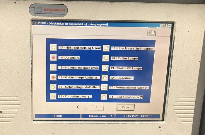 Used I 16457 D - Tablet/Capsule Packaging Line LOGIC DECKERT CREMER KUGLER PAGO