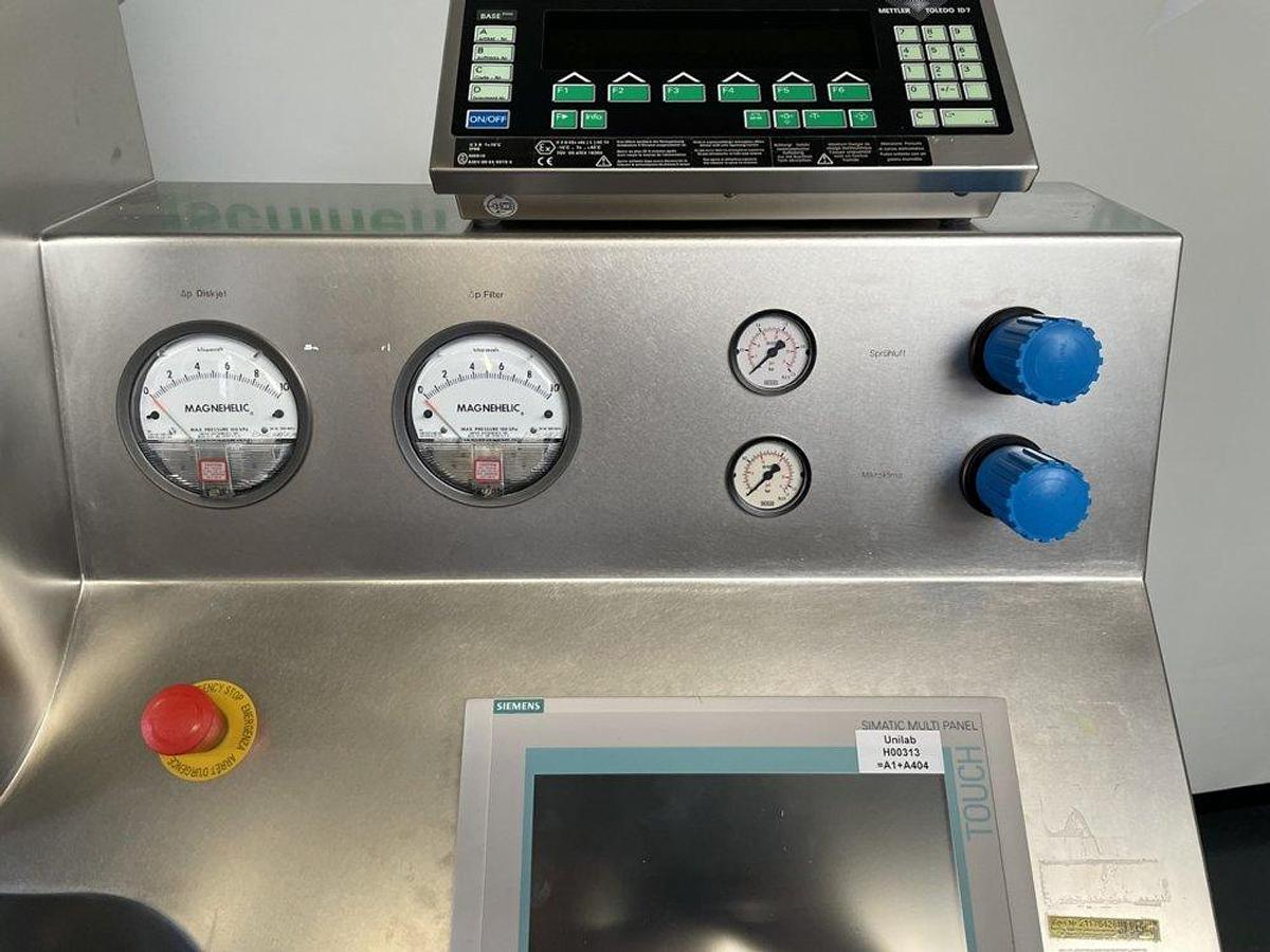 Used E 17112 D - Unilab Fluidbed Dryer/Spray Granulator / Dryer / Coater HÜTTLIN