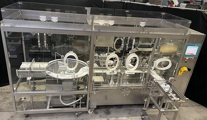 Used J 16215 D - Liquid Filler - Stopper Inserter - Cap Spinner GRONINGER DFVG 2110