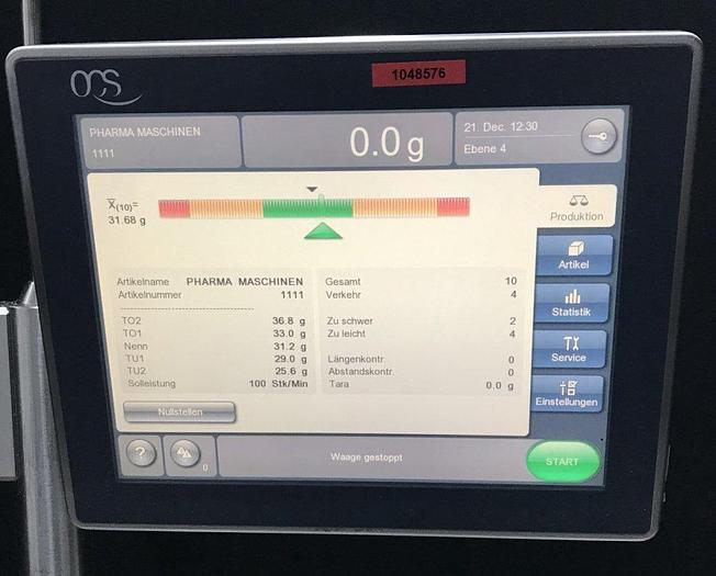 Used R 16051 D - OCS HC Checkweigher up to 750 g