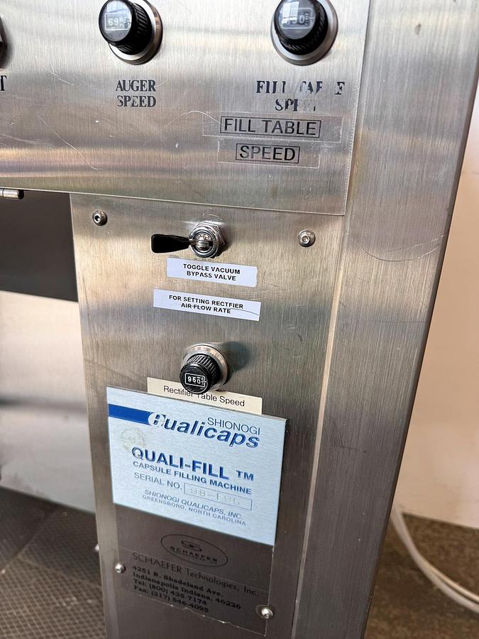 Used G 13031 E - Capsule Filler Schaefer Model 10 'Quali-Fill' Semi-Automatic