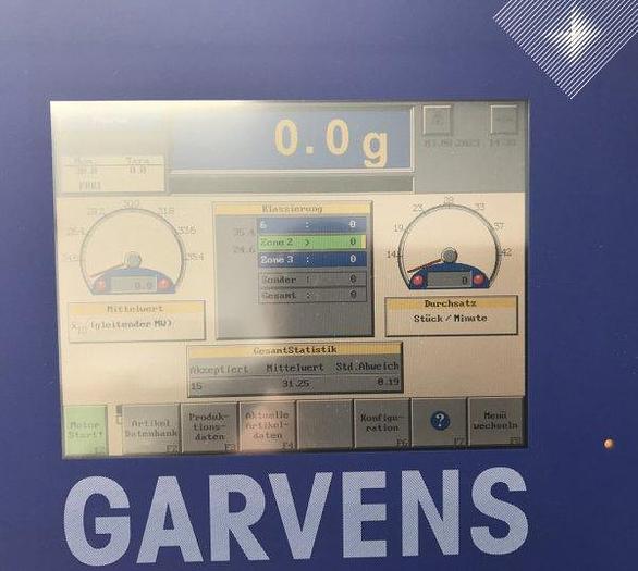 Used R 16038 D - Garvens Type S 2 Checkweigher with length measuring device Weighing range up to 300 g