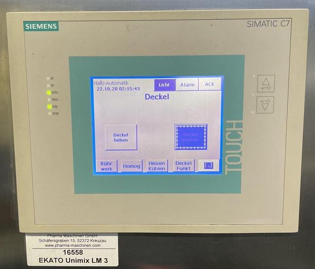 Used A 16558 D - Laboratory Mixer EKATO UNIMIX LM 3