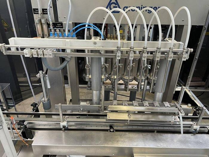 Used J 16159 D - Liquid Filling and Closing Line GRONINGER DFV 6000 - DECKERT AVR 200