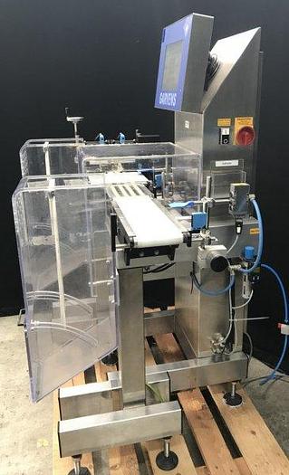 Used R 16038 D - Garvens Type S 2 Checkweigher with length measuring device Weighing range up to 300 g