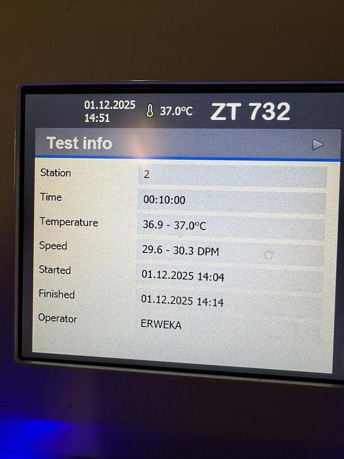 Used W 16505 E - Disintegration Tester ERWEKA ZT 732