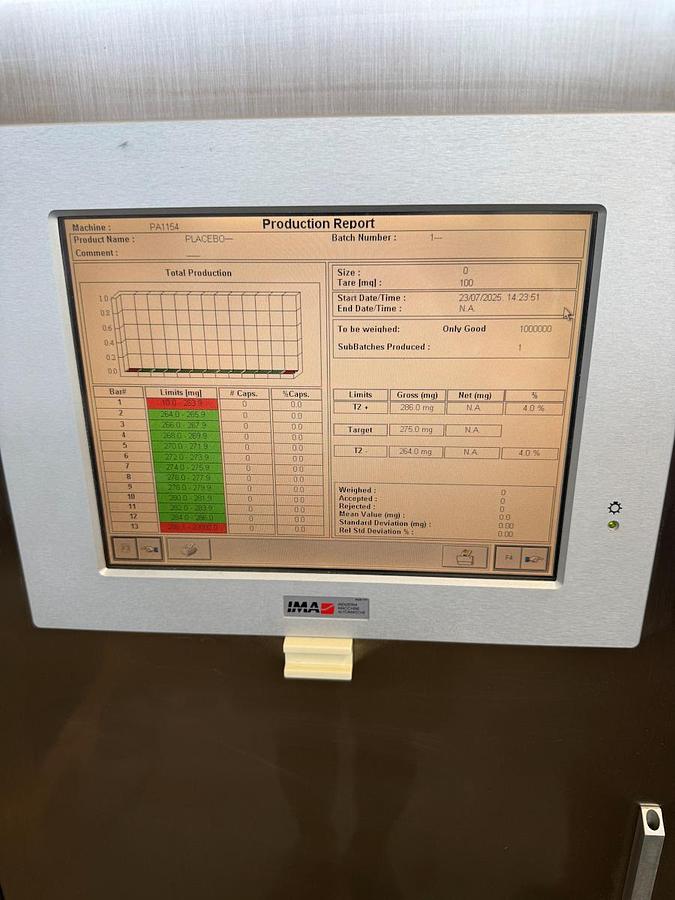 Used R 17031 E - Checkweigher for Capsules IMA PRECISA 12